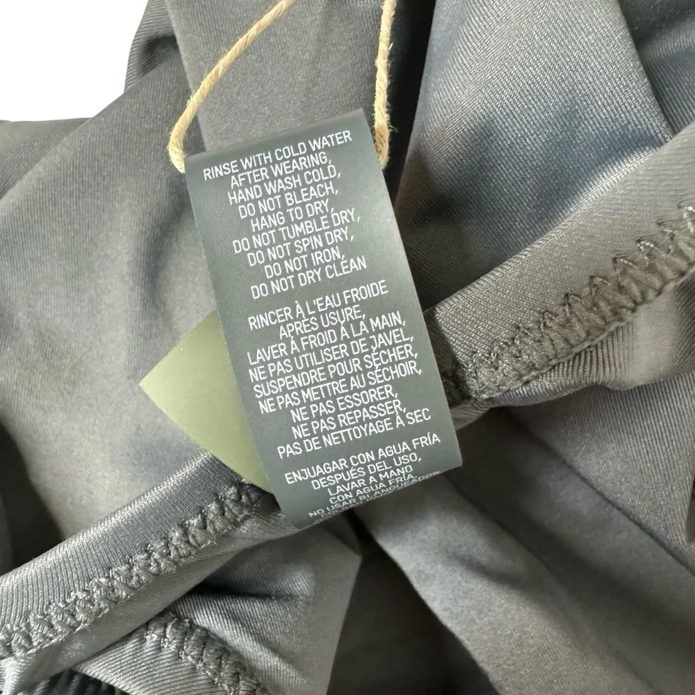 Skims Scoop Neck One Piece‎ Swimsuit in Gunmetal Grey 4X